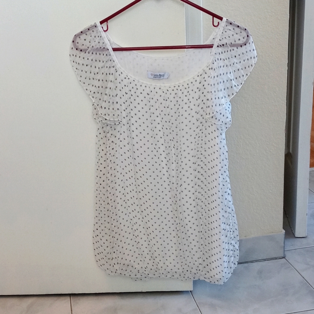 100% silk blouse L large